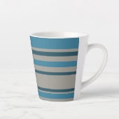 Striped blue gray カフェラテマグ (右)