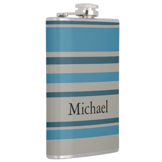 Striped blue gray フラスク (右)