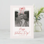Striped,  Bow Valentines Day Photo Card シーズンカード (スタンド正面)