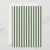 Striped Christmas Holiday Card with Pine Tree シーズンカード (裏面)