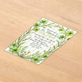 Striped Clover Border Party アクリル招待状 (レイダウン)