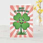 Striped Clover Happy Day Card カード (黄色い花)
