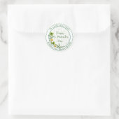 Striped Clovers Envelope Seal ラウンドシール (バッグ)