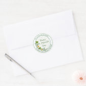 Striped Clovers Envelope Seal ラウンドシール (封筒)