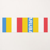 Striped Colors of Aruba Flag ヨガマット (裏面(横))
