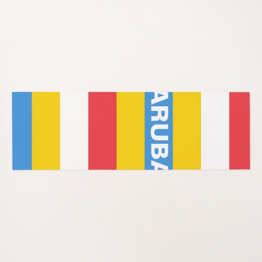 Striped Colors of Aruba Flag ヨガマット (裏面(横))