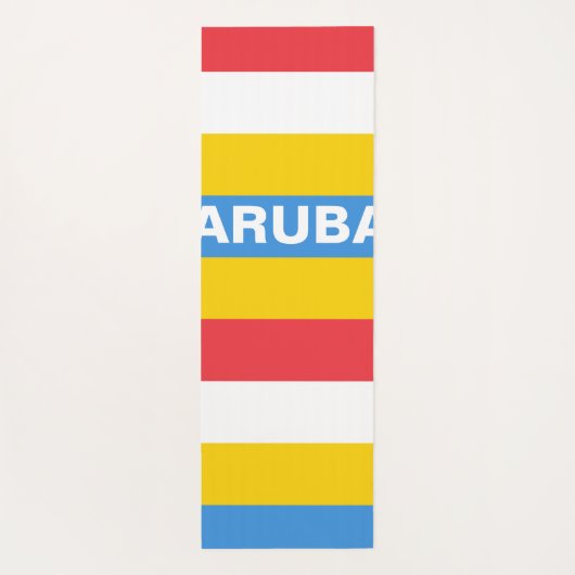 Striped Colors of Aruba Flag ヨガマット (裏面)