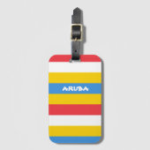 Striped Colors of Aruba Flag  ラゲッジタグ (正面縦)