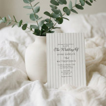 Striped Country Club Style Sage Wedding