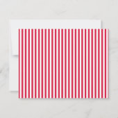 Striped Crimson Red Bow Cute Nursery Note Card ノートカード (裏面)