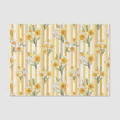 Striped Daffodil Floral Pattern (1) 薄葉紙 (正面)