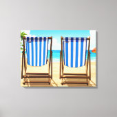 Striped deckchairs canvas print キャンバスプリント (正面)