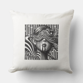 Striped design pillow アウトドアクッション