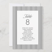 Striped Elegance Class Wedding Seating Charts 招待状 (正面)