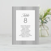 Striped Elegance Class Wedding Seating Charts 招待状 (スタンド正面)