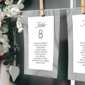 Striped Elegance Class Wedding Seating Charts 招待状