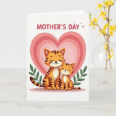 Striped Family Love Card カード (黄色い花)