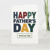 Striped Fathers Day Type Card カード (正面)