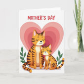 Striped Feline Love Card カード (正面)