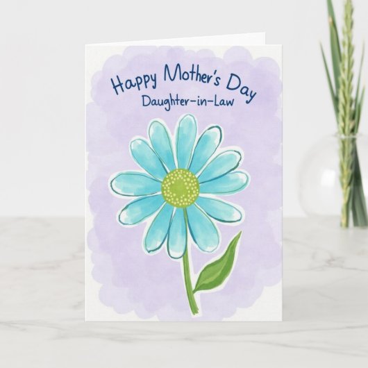 Striped Floral Daughter In Law Card カード (正面)