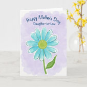 Striped Floral Daughter In Law Card カード (黄色い花)