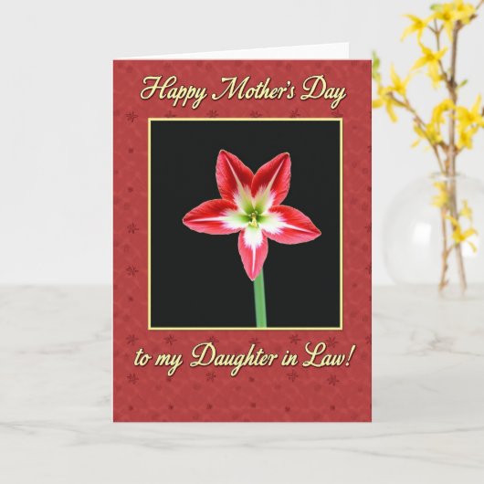 Striped Flower Daughter Card カード (黄色い花)