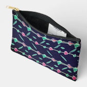 Striped flowers アクセサリーポーチ (見開き)