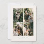 Striped Frame Holiday Photo Collage シーズンカード (裏面)