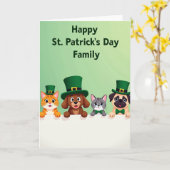 Striped Friends St Patricks Day Card カード (黄色い花)