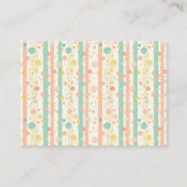 Striped Funny Capybara Baby Shower Diaper Raffle エンクロージャーカード (裏面)