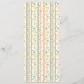 Striped Funny Capybara Custom Baby Shower メニュー (裏面)