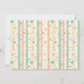 Striped Funny Capybara Custom Name Nursery  ノートカード (裏面)