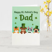 Striped Fur Happy St Patricks Card カード (黄色い花)