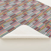  striped geometric pattern シェルパブランケット (3/4)