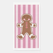 Striped Gingerbread Boy Napkins (正面)