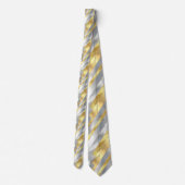 Striped Gold and Silver Necktie ネクタイ (裏面)