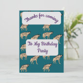 Striped Hyenas Thank you Card 招待状 (スタンド正面)