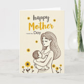 Striped Maternal Embrace Card カード (正面)