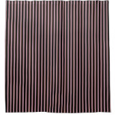 Striped Minimalist Black Pink シャワーカーテン (正面)