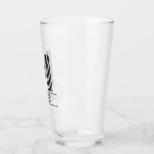 Striped Monogram Initial & Name Beer Pint Glass タンブラーグラス (左)