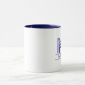 Striped Monogram Initial & Name Two-Tone  マグカップ (中央)