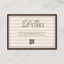 Striped Old Money Wedding QR code Details