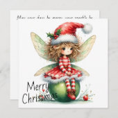Striped Ornament Fairy – Holiday Card (正面/裏面)
