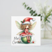 Striped Ornament Fairy – Holiday Card (スタンド正面)