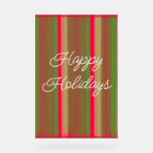 Striped Painting Happy Holidays アクリルサイン (正面)