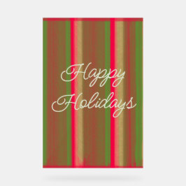 Striped Painting Happy Holidays アクリルサイン