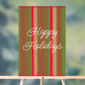 Striped Painting Happy Holidays アクリルサイン (ニュートラル)