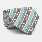 Striped pattern with circles and rings retro style ネクタイ (ロール)