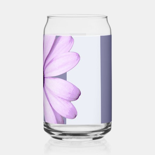 striped pattern with purple daisies ガラス缶 (裏面)