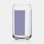 striped pattern with purple daisies ガラス缶 (右)